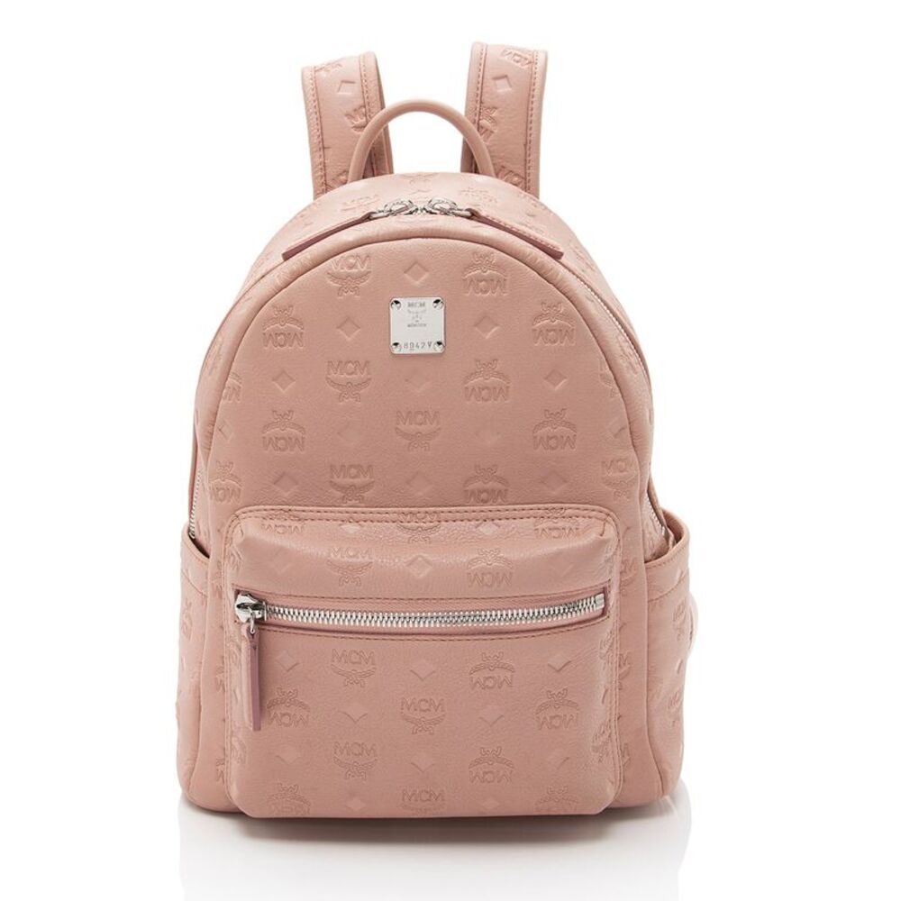 Mcm Embossed Leather Small Backpack - image 1